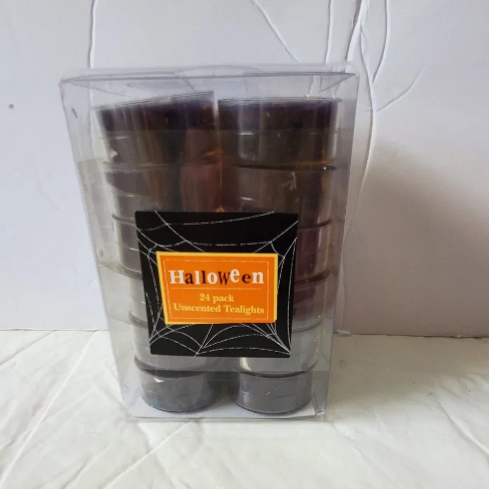 Fall Metal Leaf Pumpkin Halloween Tealight Holder